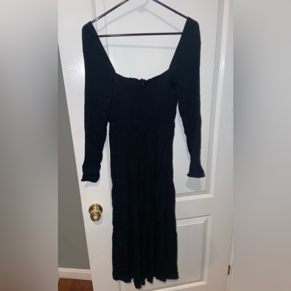 New! Reformation Sigmund Black High Slit Dress 🖤 size 4 - Picture 10 of 13